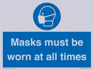 Masks must be worn at all times